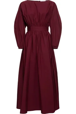 GABRIELA HEARST Robe Midi En Popeline De Coton Ahmose
