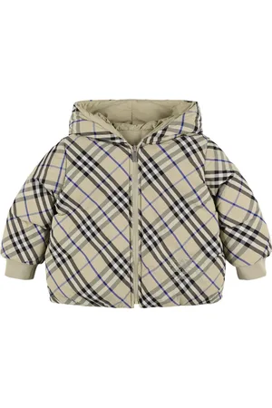 Burberry Doudoune En Nylon Imprimé À Carreaux