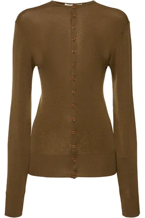 LEMAIRE Cardigan Ajusté En Maille De Laine Sans Coutures