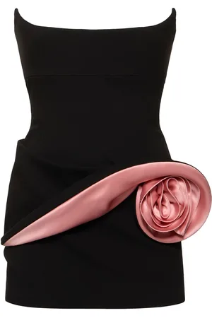 MAGDA BUTRYM Robe Courte En Crêpe Avec Rose