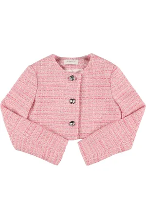 MONNALISA Veste En Bouclé De Coton Mélangé Imprimé