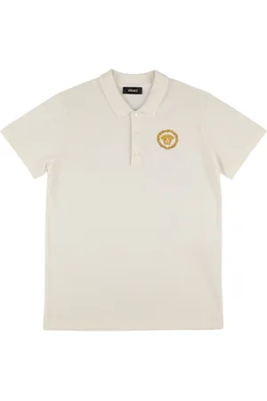 VERSACE Polo En Piqué De Coton Brodé