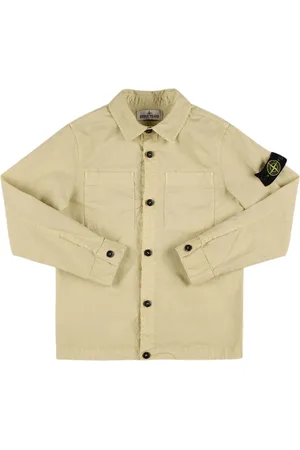Stone Island Veste En Toile De Coton Stretch