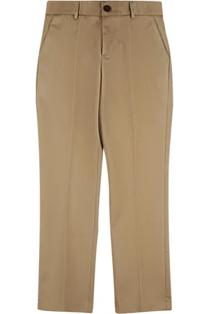 VERSACE Pantalon En Gabardine De Coton Et Satin