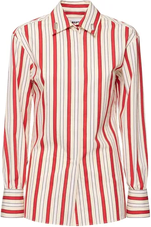 Msgm Chemise En Popeline À Rayures