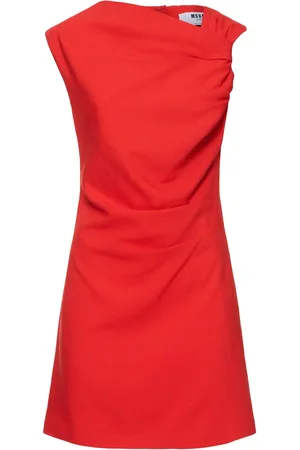 Msgm Robe Courte En Jersey Drapé