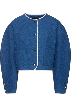 Msgm Veste Sans Col En Coton Mélangé