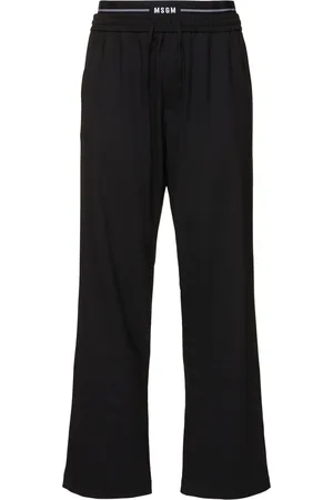 Msgm Pantalon En Laine Mélangée