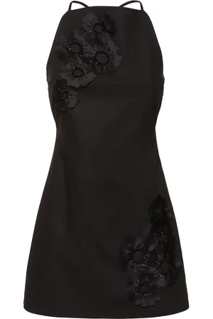 Msgm Robe Courte En Popeline Embellie