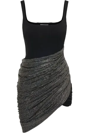 GIUSEPPE DI MORABITO Jupe Courte Asymétrique En Viscose Drapée