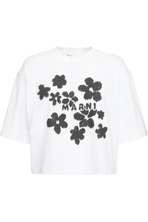 Marni T-shirt En Jersey Imprimé Daisy Garden