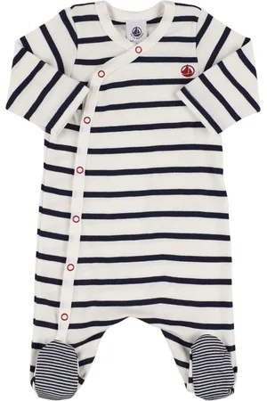 Petit Bateau Barboteuse En Jersey De Coton À Rayures