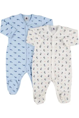 Petit Bateau Lot De 2 Barboteuses En Jersey De Coton