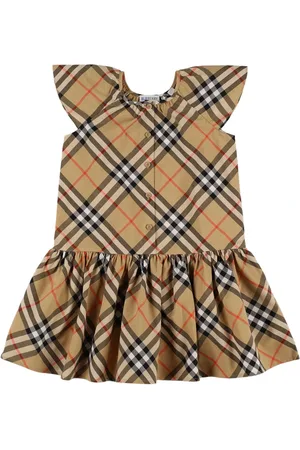 Burberry Robe En Popeline De Coton À Carreaux