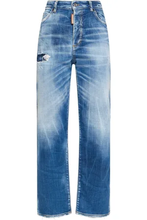 Dsquared2 Jean Droit Stretch Taille Haute Boston