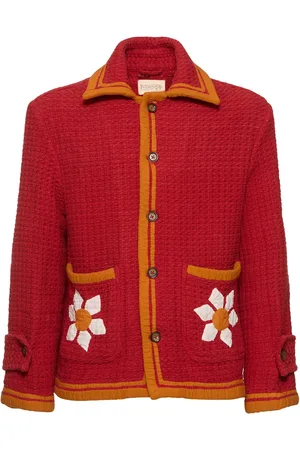 HARAGO Veste En Coton Avec Fleurs Appliquées