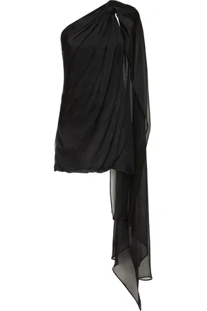 GIUSEPPE DI MORABITO Robe Courte En Satin De Soie Drapée