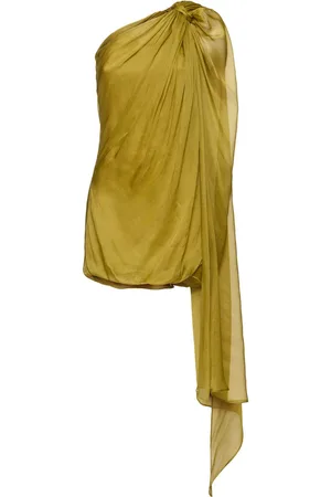 GIUSEPPE DI MORABITO Robe Courte En Satin De Soie Drapée