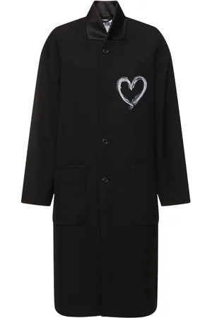 Moschino Manteau En Laine Mélangée