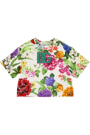 Dolce & Gabbana T-shirt En Jersey De Coton Imprimé Floral