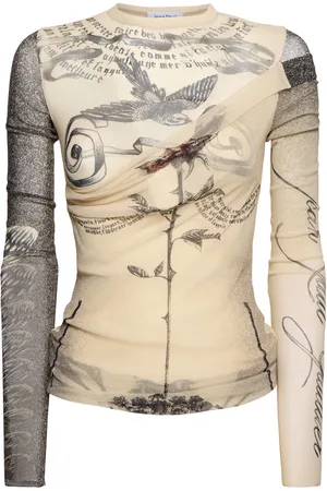 Jean Paul Gaultier Haut En Mesh Imprimé