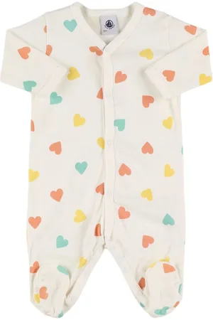 Petit Bateau Barboteuse En Jersey De Coton Imprimé Cœurs
