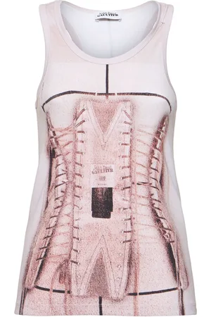 Jean Paul Gaultier Débardeur En Coton Stretch Imprimé