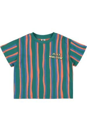 Jelly Mallow T-shirt En Jersey De Coton Imprimé Rayures
