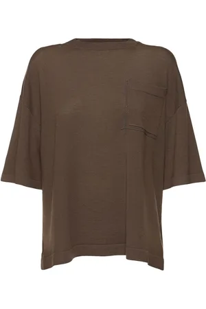 Brunello Cucinelli T-shirt En Laine Et Cachemire À Manches Courtes