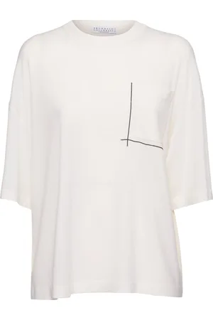 Brunello Cucinelli T-shirt En Laine Et Cachemire À Manches Courtes