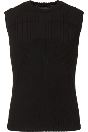 Rick Owens Gilet En Maille De Coton Côtelé
