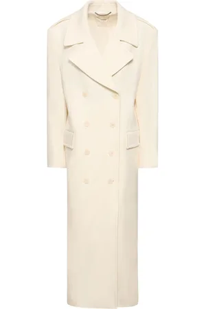 Stella McCartney Manteau Long Oversize En Laine Double Boutonnage