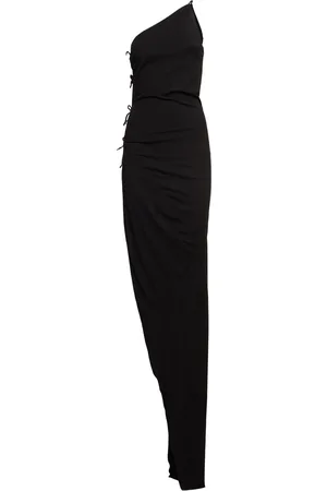 Rick Owens Robe Longue Asymétrique En Coton Taco