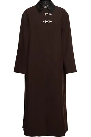 Nanushka Manteau Long En Coton Mélangé Ciré Zofia