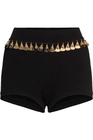 Paco rabanne Short En Maille De Soie Mélangée Embellie