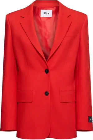 Msgm Blazer En Viscose Mélangée À Boutonnage Simple