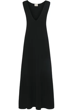 Khaite Robe Longue En Viscose Lisse Mélangée Keran