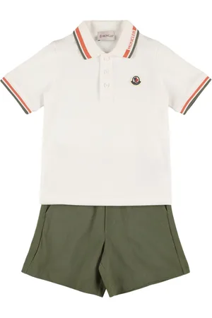 Moncler Polo & Short En Piqué De Coton