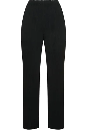 Issey Miyake Pantalon Droit Plissé Hatching