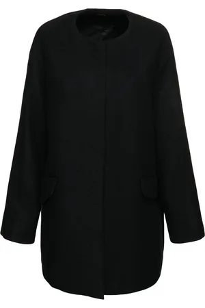 THEORY Manteau Style Cape En Laine Mélangée