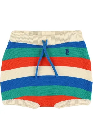 Bobo Choses Short En Maille De Coton À Rayures