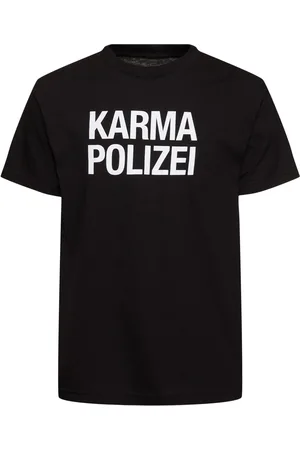 Pleasures T-shirt En Coton Imprimé Karma Polizei