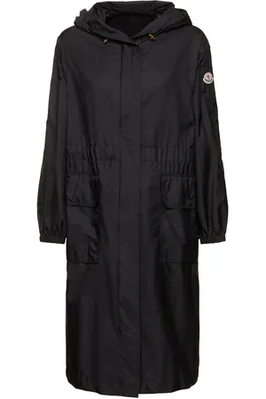 Moncler Manteau Imperméable En Nylon À Capuche Hiengos