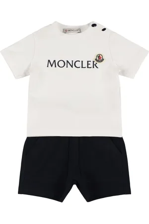 Moncler T-shirt & Short En Coton Mélangé Imprimé Logo