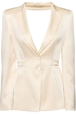 Alberta Ferretti Veste Cintrée En Satin À Boutonnage Simple