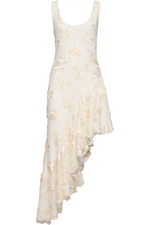 ROTATE Robe Asymétrique En Dentelle À Volants Tanmieka