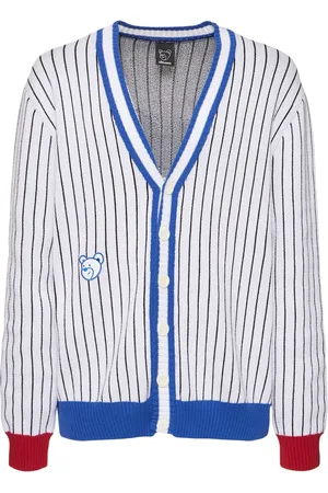 INBETWEENERS Cardigan Unisexe En Coton À Rayures
