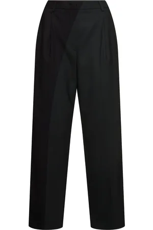 Msgm Pantalon Taille Haute En Laine Mélangée