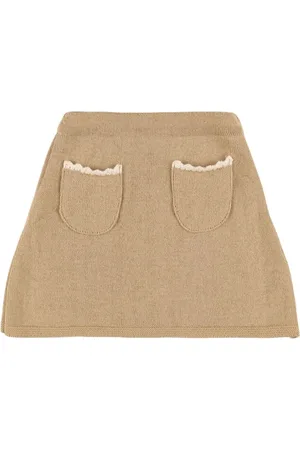 MIPOUNET Jupe En Maille De Laine Mélangée Marina