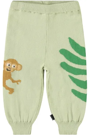 Molo Pantalon En Maille Jacquard De Coton Biologique